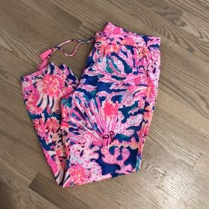 Lilly Pulitzer Piper Joggers Swirling Seadream